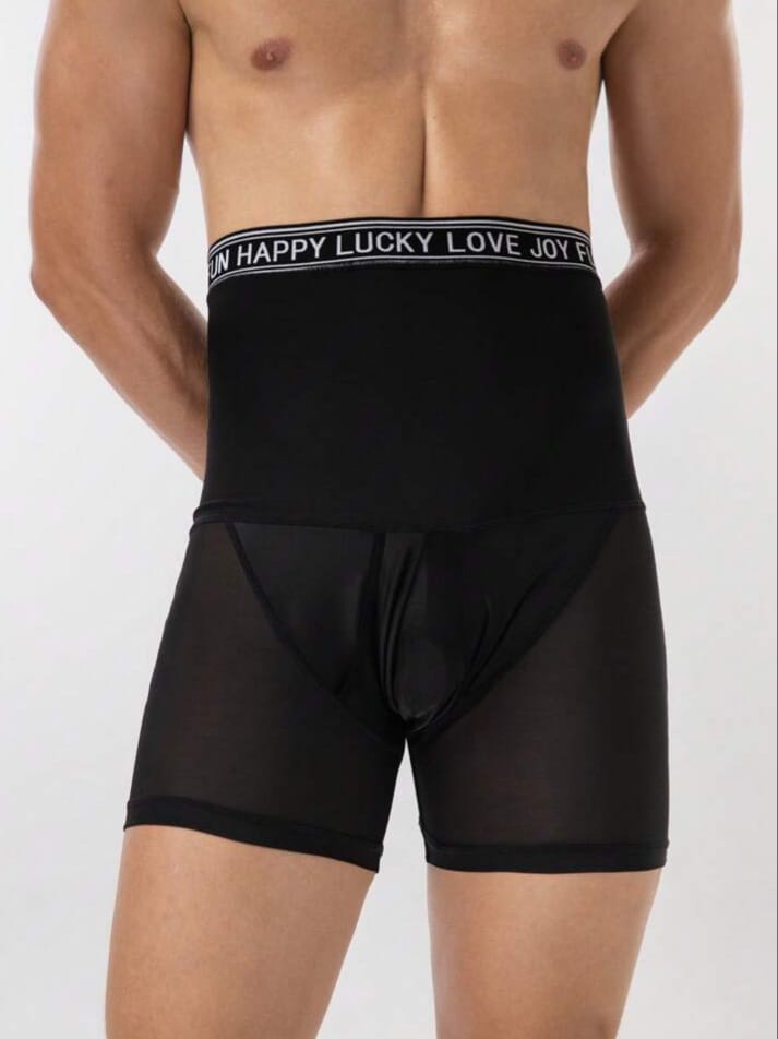 Men's High-Waist Compression Shapewear Boxer Briefs – Tummy Control Body Shaper